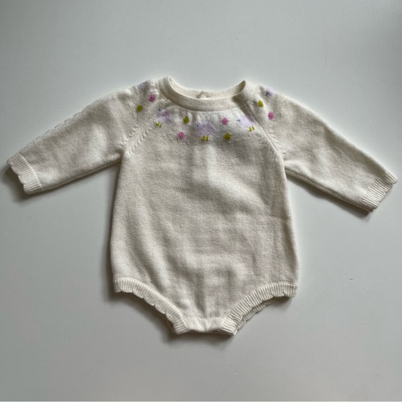 Jacadi Baby Girl Cream Onesie with Chicks - 3M - Picture 1 of 16